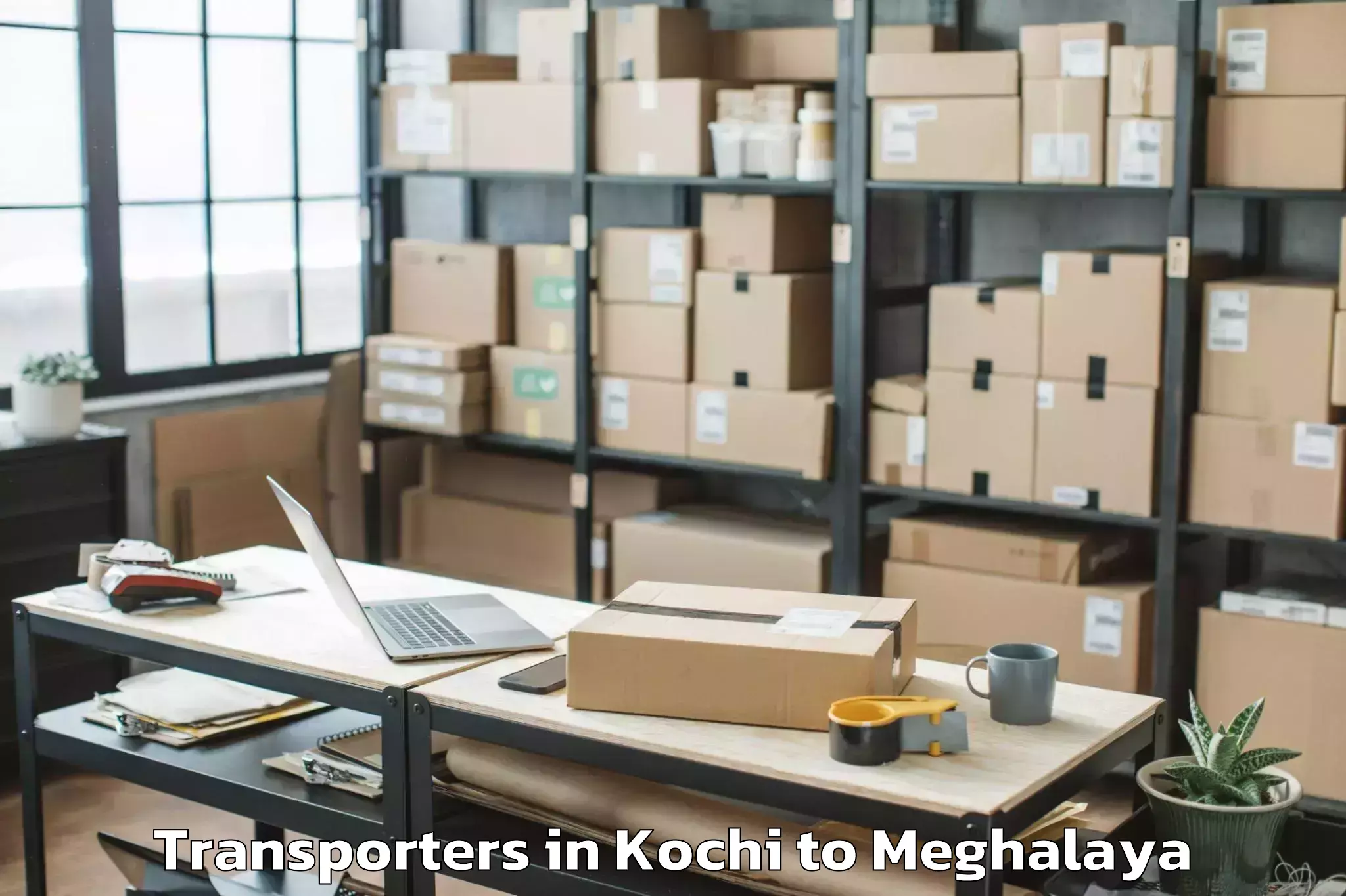 Book Kochi to Rongram Transporters Online